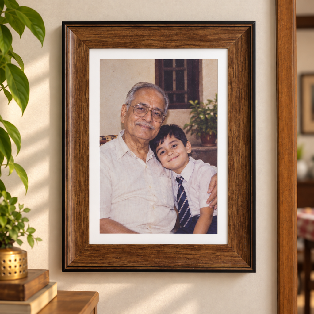 Walnut Crest Frame